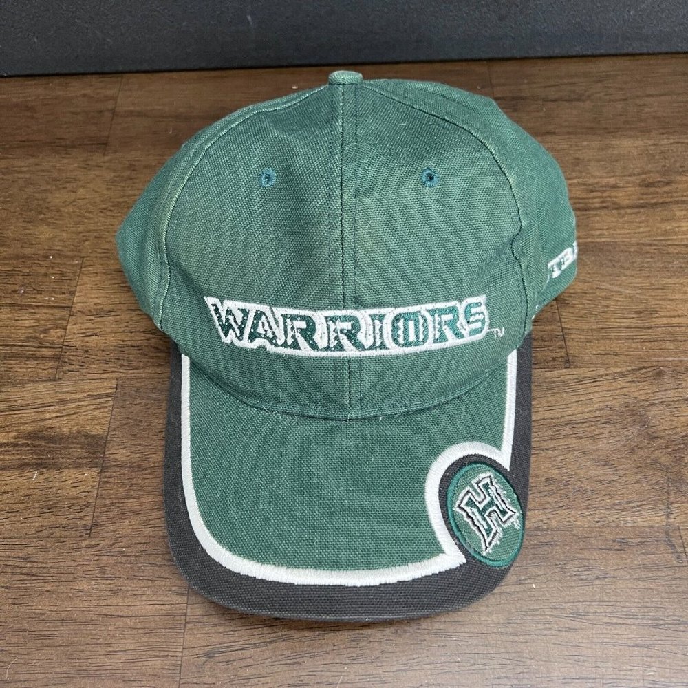 Hawaii Warriors Light‎ up Logo Hat Cap Green & Black Adjustable Back One Size